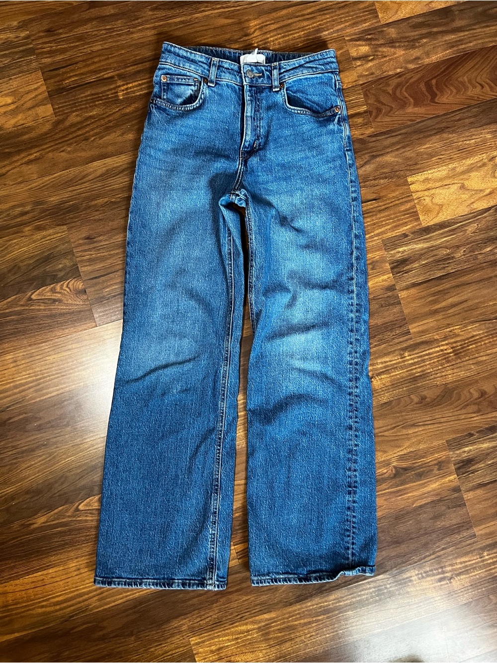 H&M Women’s Wide Leg Jeans in Classic Blue